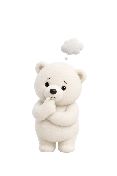 悩んでいるくまちゃん